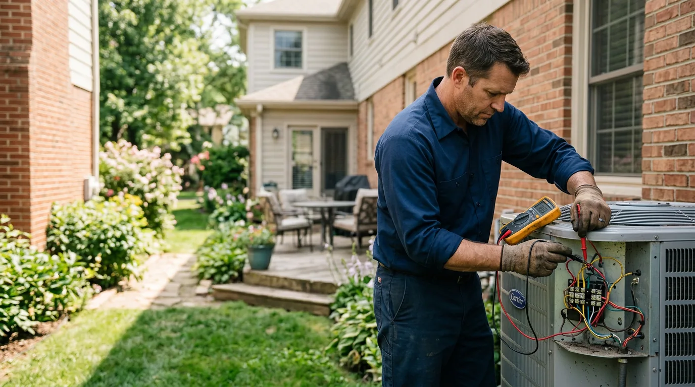 HVAC technician working near Victory Mills, NY